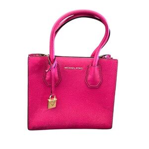 MICHAEL KORS MERCER Studio Small Handbag Purse Shoulder Bag padlock ultra pink